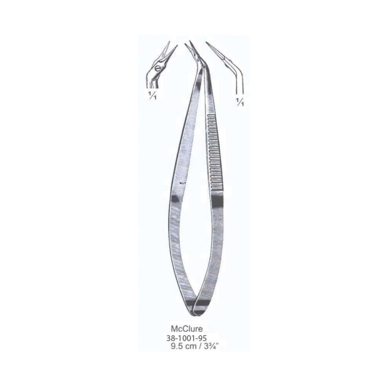 McClure Micro Scissor 9.5cm/3¾", Angled