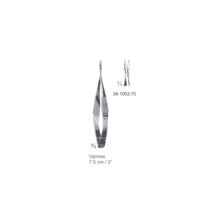 Vannas Micro Scissor 7.5cm/3", S/S, Str