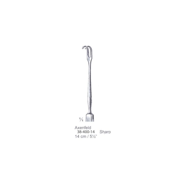 Axenfeld retractor 14cm/5½", Sharp, 2 prongs