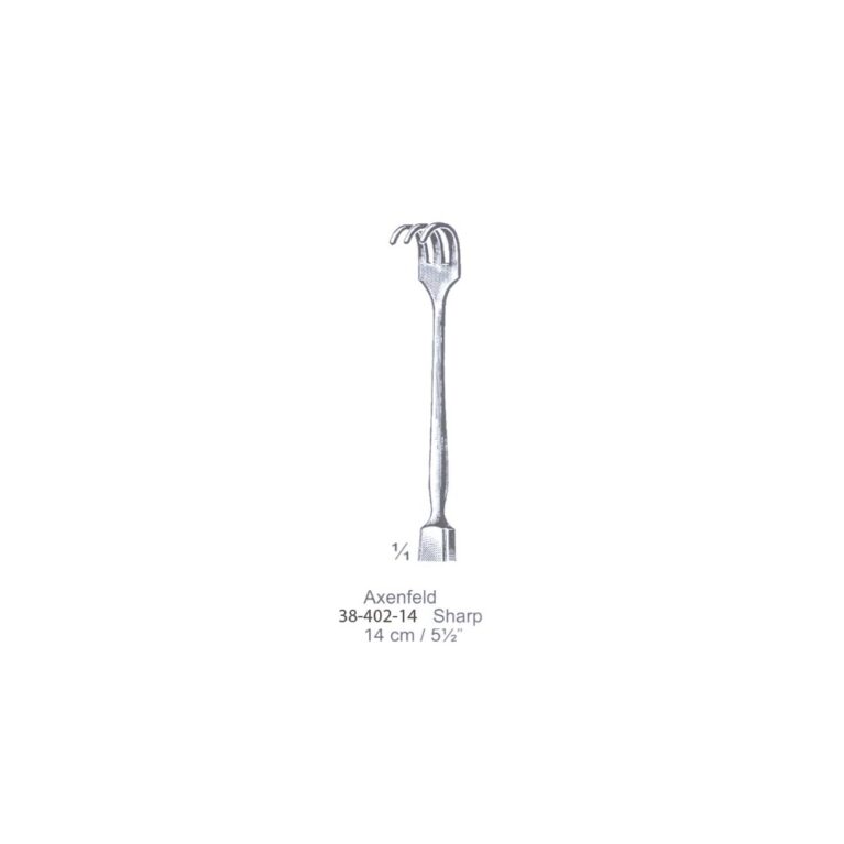 Axenfeld retractor 14cm/5½", Sharp, 3 prongs