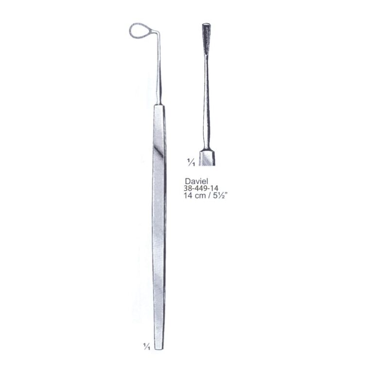 Daviel scoop with flat handle 14cm/5½"