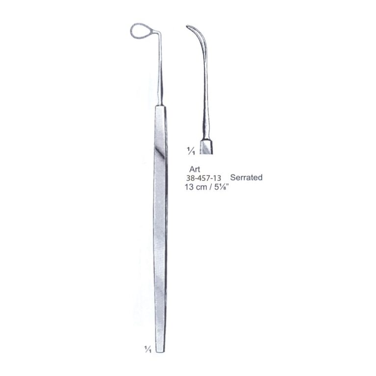 Art lens scoop 13cm/5⅛", Serrated
