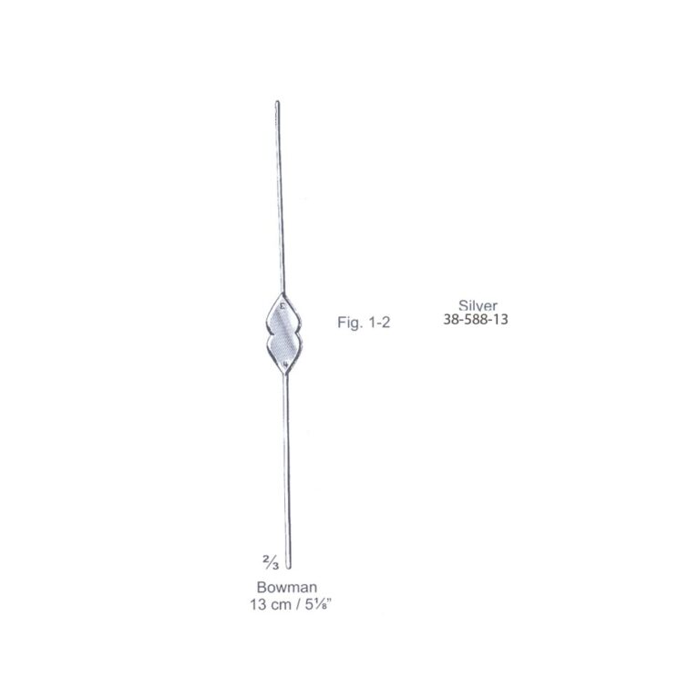Bowman Lachrymal Probe Fig. 1-2, 13cm/5⅛", Silver