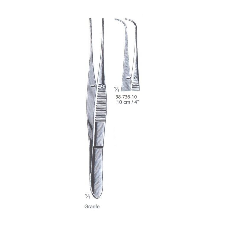 Graefe Iris Forceps 10cm/4", Strong Cvd