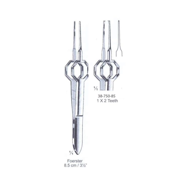Foerster Iris Forceps 1x2th, 8.5cm/3½", Str