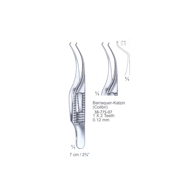 Barraquer-Katzin (Colibri) Iris Forceps 1x2th, 0.12mm, 7cm/2¾"