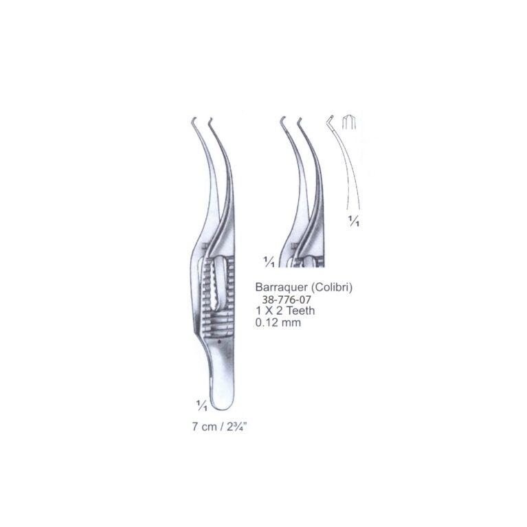 Barraquer (Colibri) Iris Forceps 1x2th, 0.12mm, 7cm/2¾"