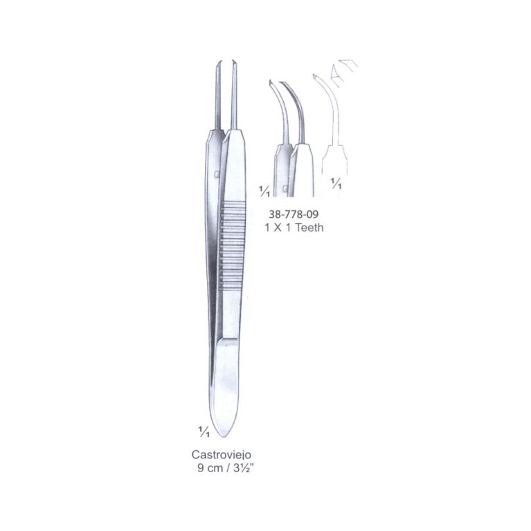 Castroviejo Iris Forceps 1x1th, 9cm/3½", Cvd