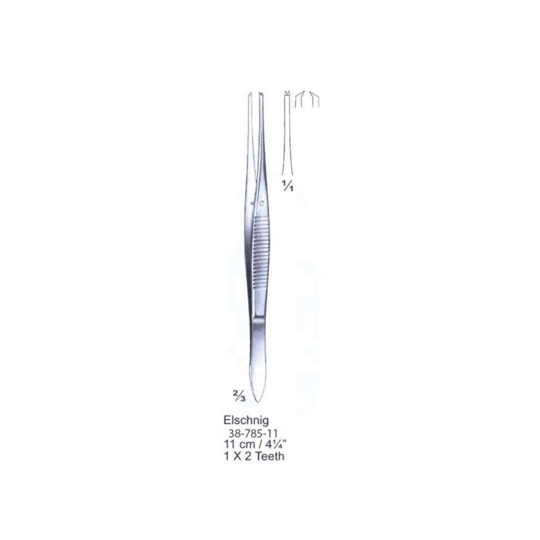 Eischnig Fixation Forceps 1x2th, 11cm/4¼", Str