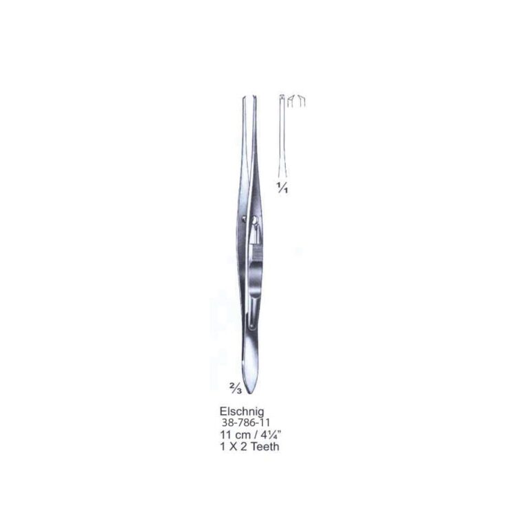 Eischnig Fixation Forceps 1x2th, 11cm/4¼", Str