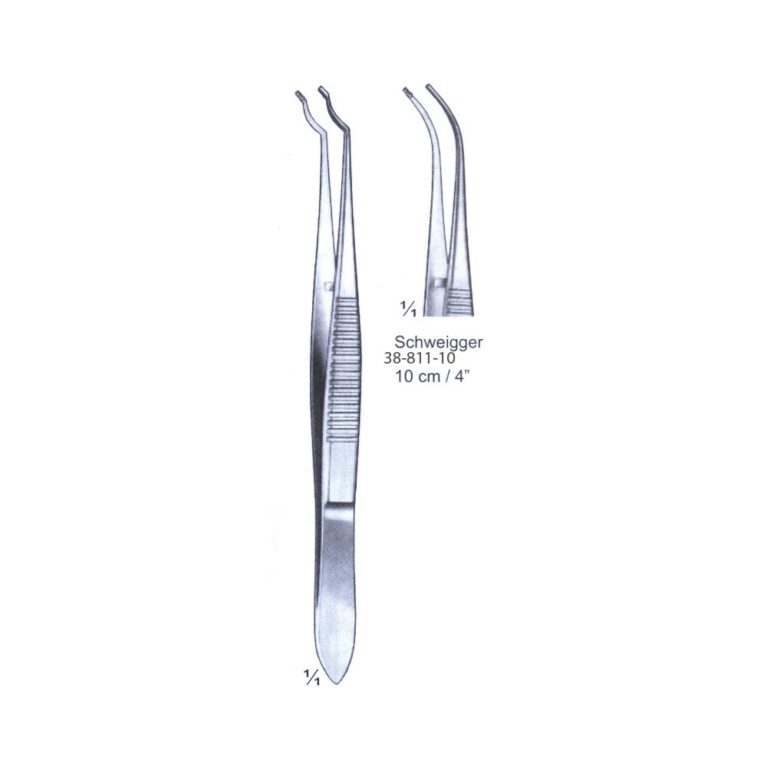 Schweigger Fixation Forceps 10cm/4", Cvd