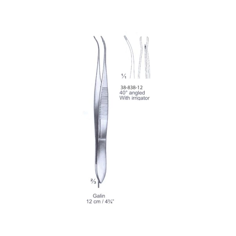 Galin with irriqator Capsular Forceps 40°, 12cm/4¾", angled