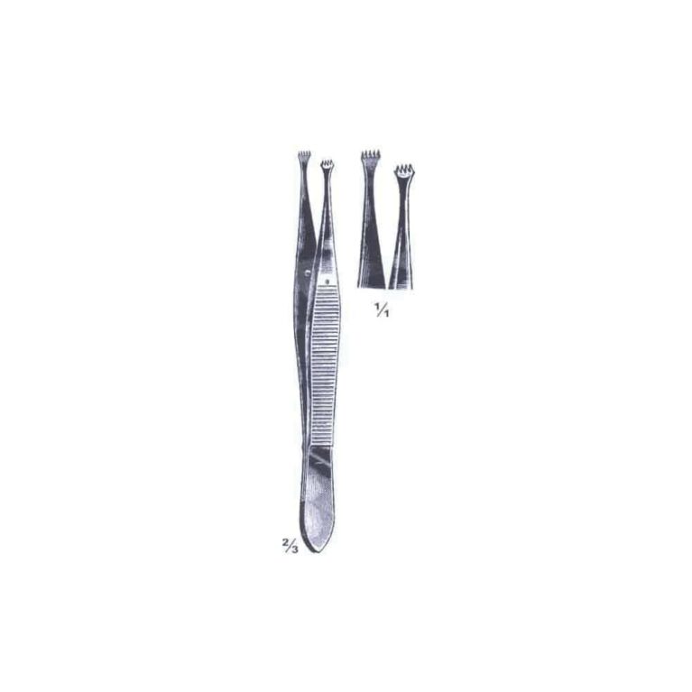 Schmidt-Rimpler Tissue Forceps 4x5th, 11cm/4¼"