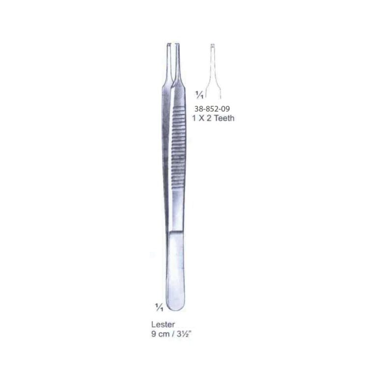 Lester Tissue Forceps 1x2th, 9cm/3½"