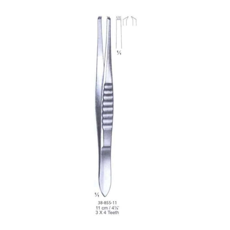 Tissue Forceps 3 X 4th, 11cm/4¼"
