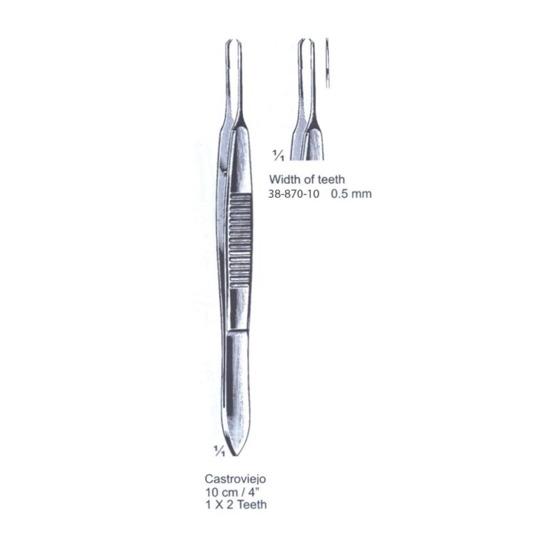 Castroviejo Suture Forceps 1x2th, 0.5mm, 10cm/4", Str