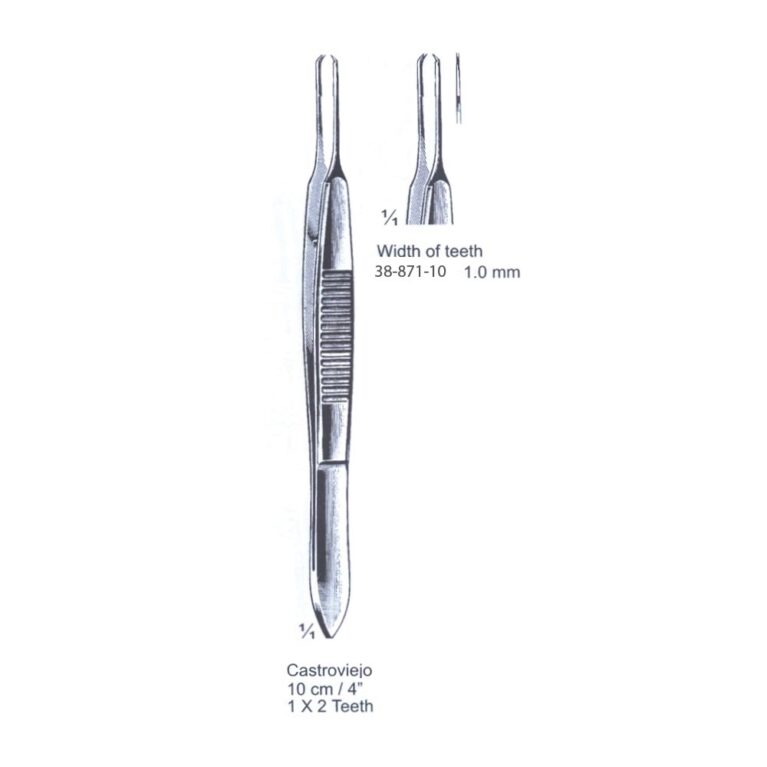 Castroviejo Suture Forceps 1x2th, 1.0mm, 10cm/4", Str