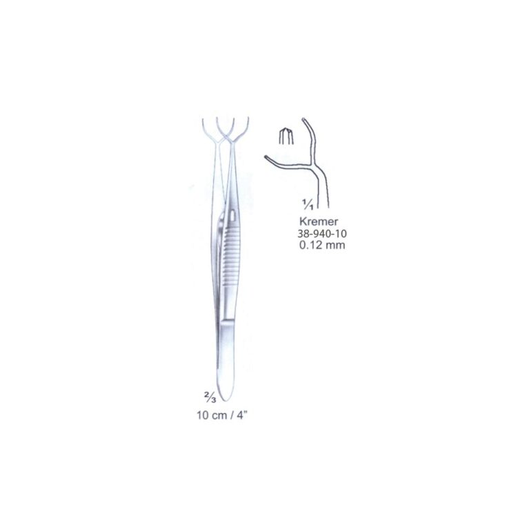 Kremer Forceps 0.12mm, 10cm/4", Cvd