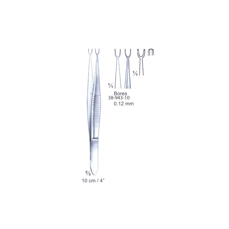 Bores Forceps 0.12mm, 10cm/4"