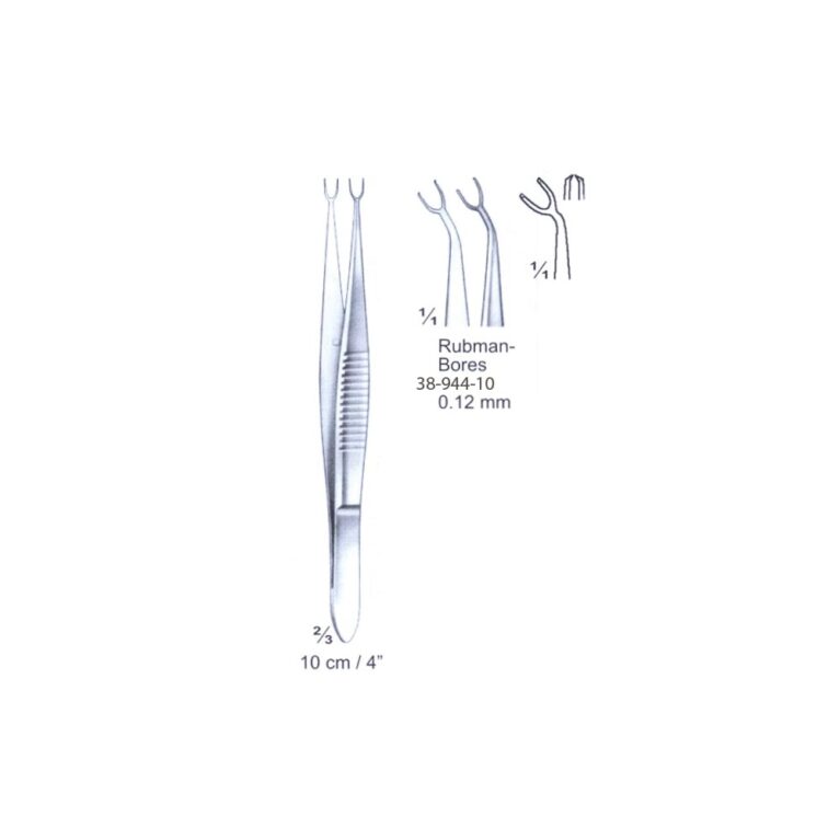 Rubman-Bores Forceps 0.12mm, 10cm/4"