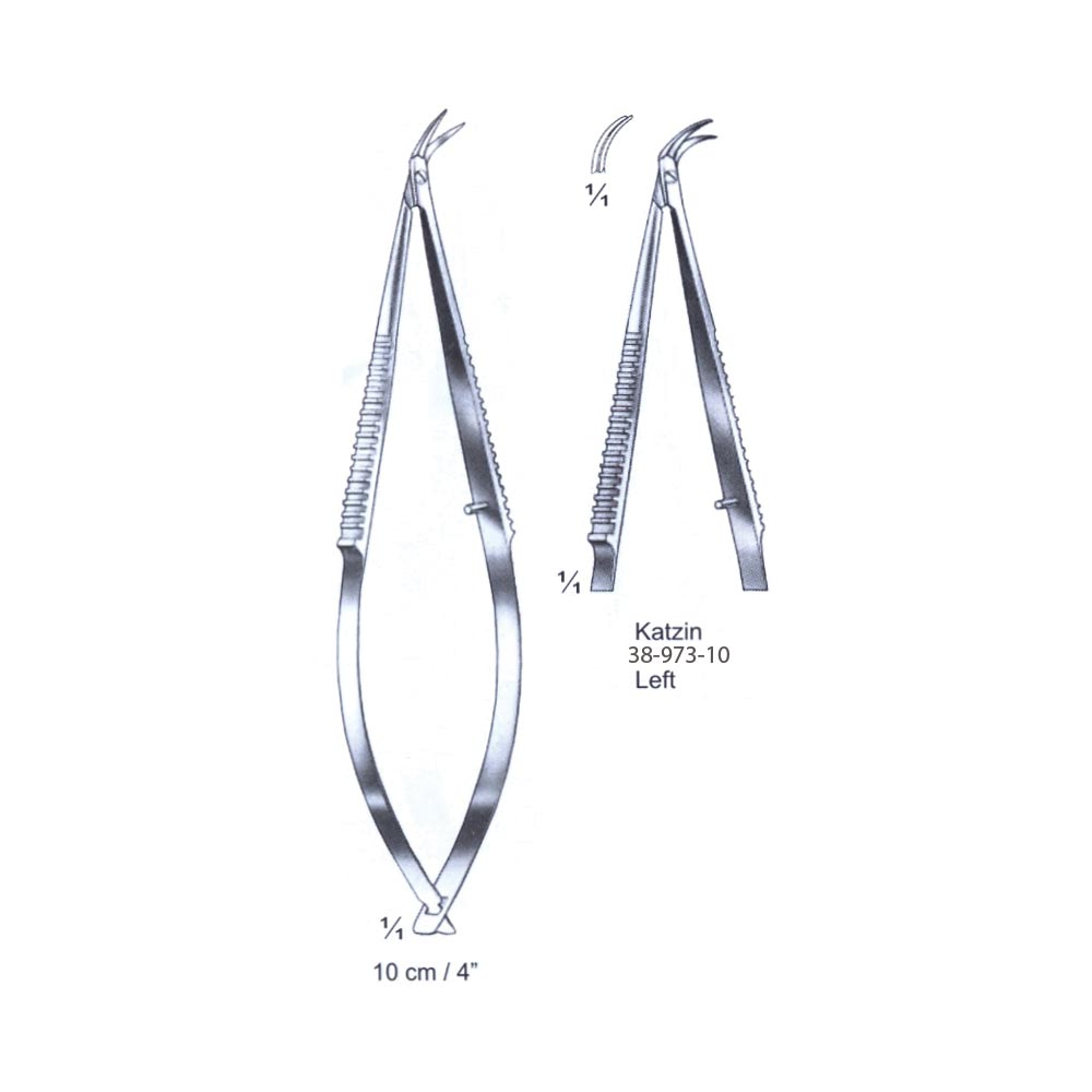 Katzin Micro Scissor 10cm/4", Left 1 Katzin Micro Scissor 10cm/4", Left