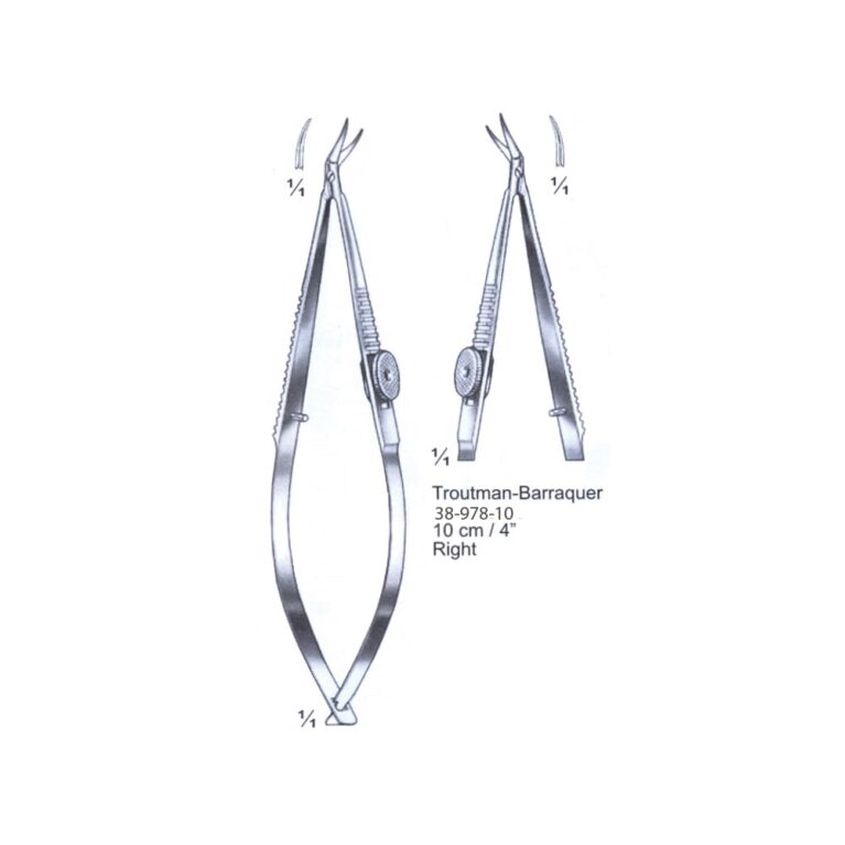 Troutman-Barraquer Micro and Keratomy Scissor 10cm/4", right