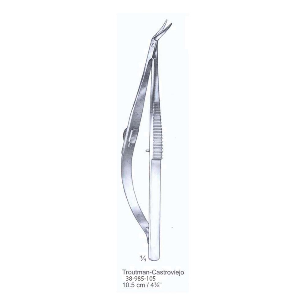 Troutman-Caslroviejo Micro Scissor 10.5cm/4⅛", right 1 Troutman-Caslroviejo Micro Scissor 10.5cm/4⅛", right