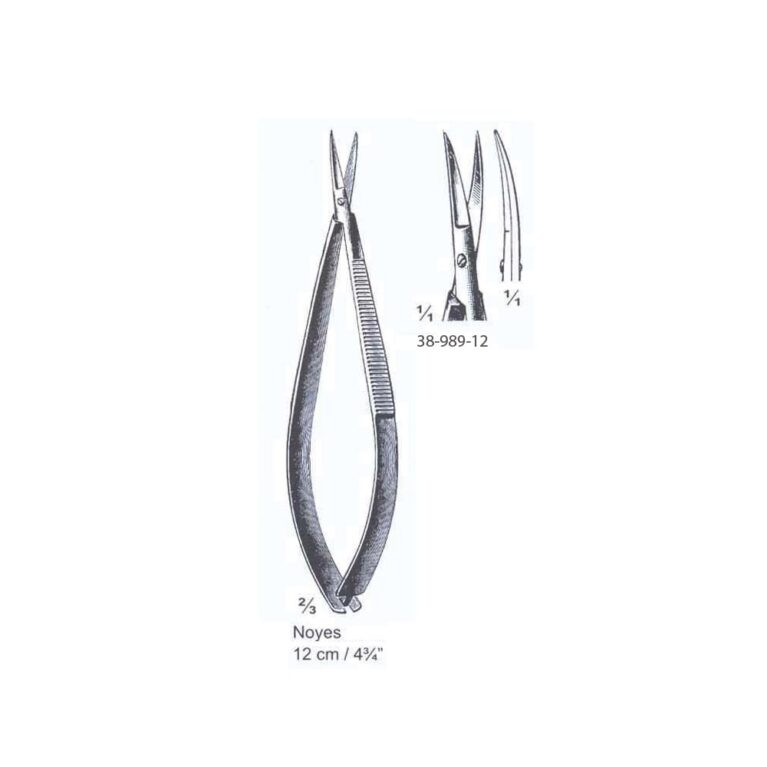 Noyes Micro Scissor 12cm/4¾", B/B, Cvd