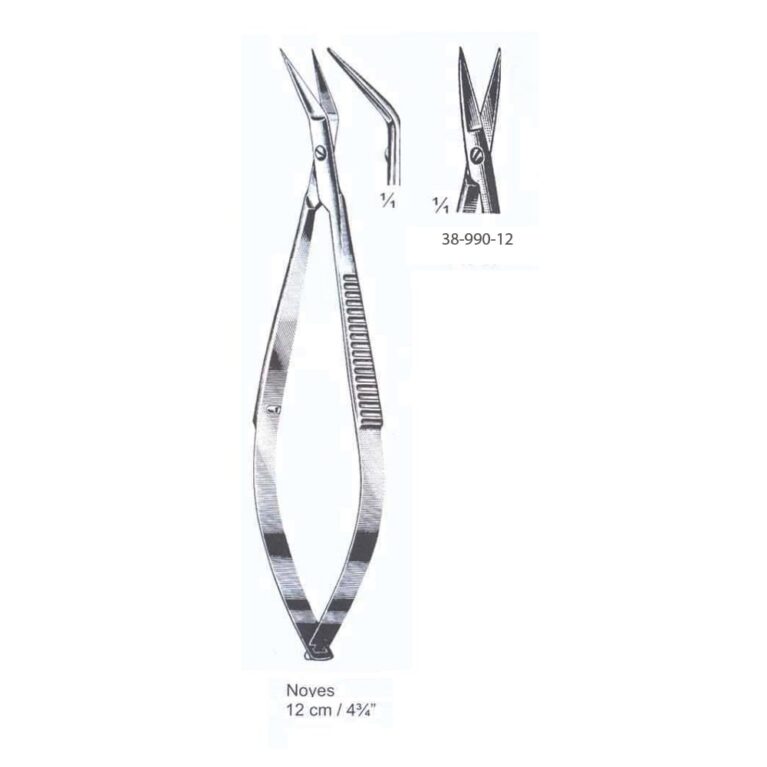 Noyes Micro Scissor 12cm/4¾", Angled