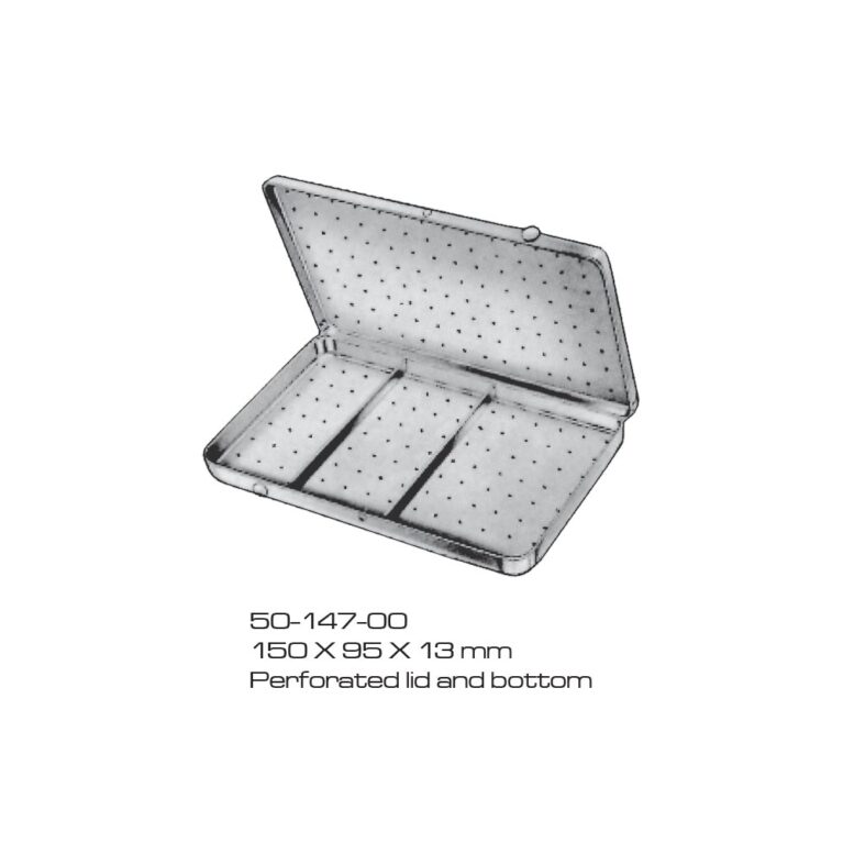 Sterlizing and storing case perforated lid and bottom 150x95x13mm