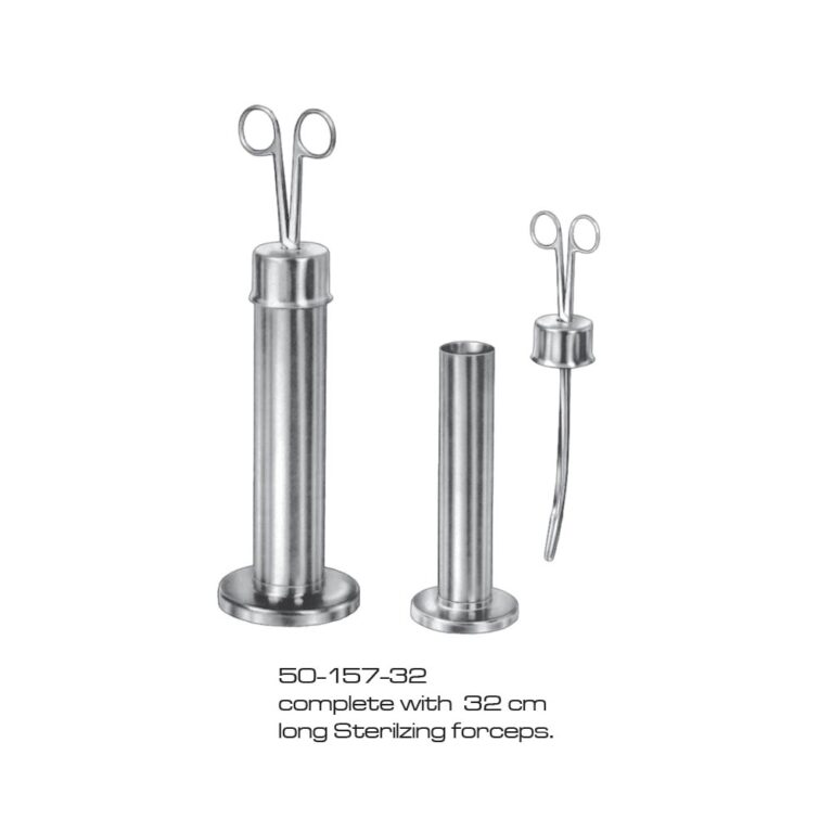 Sterlizing Jars complete with 32cm long sterlizing Forceps