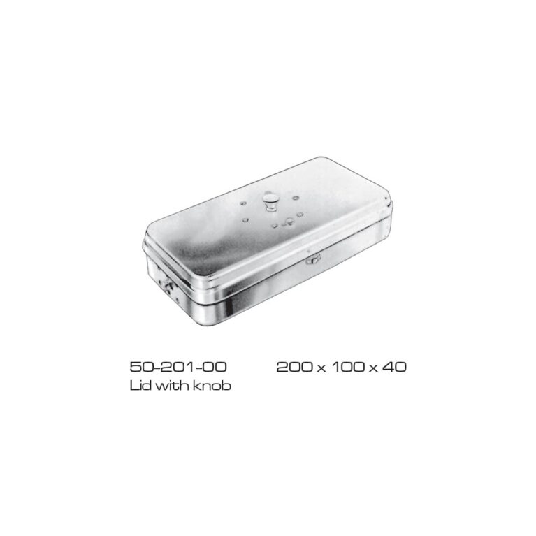 Sterlizing case Lid with Knob Stainless Steel 200x100x40mm