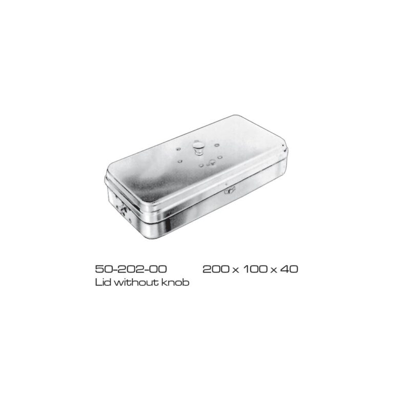 Sterlizing case Lid w/o Knob Stainless Steel 200x100x40mm