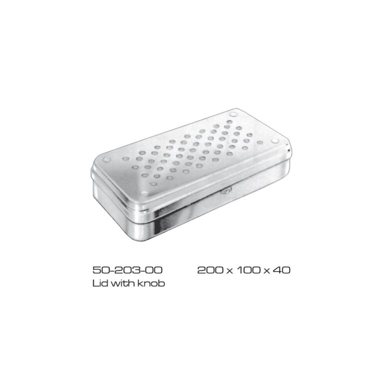 Sterlizing case Lid with Knob/Perforated lid Stainless Steel 200x100x40mm