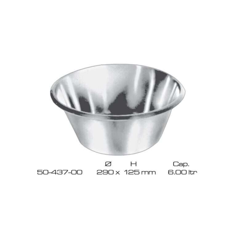 Solution Bowls Stainless Steel 290x125mm cap.6.00 itr