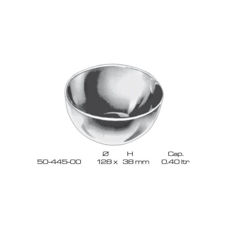 Round Bowls Stainless Steel 128x38mm cap.0.40 itr