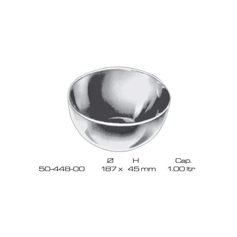 Round Bowls Stainless Steel 187x45mm cap.1.00 itr