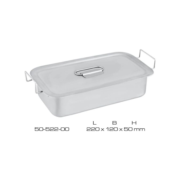 Instrument Box with lid and Handle Stainless Steel 220x120X50mm