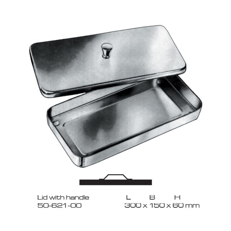 Instruments Boxes Lid with Handle Stainless Steel 300x150x60mm