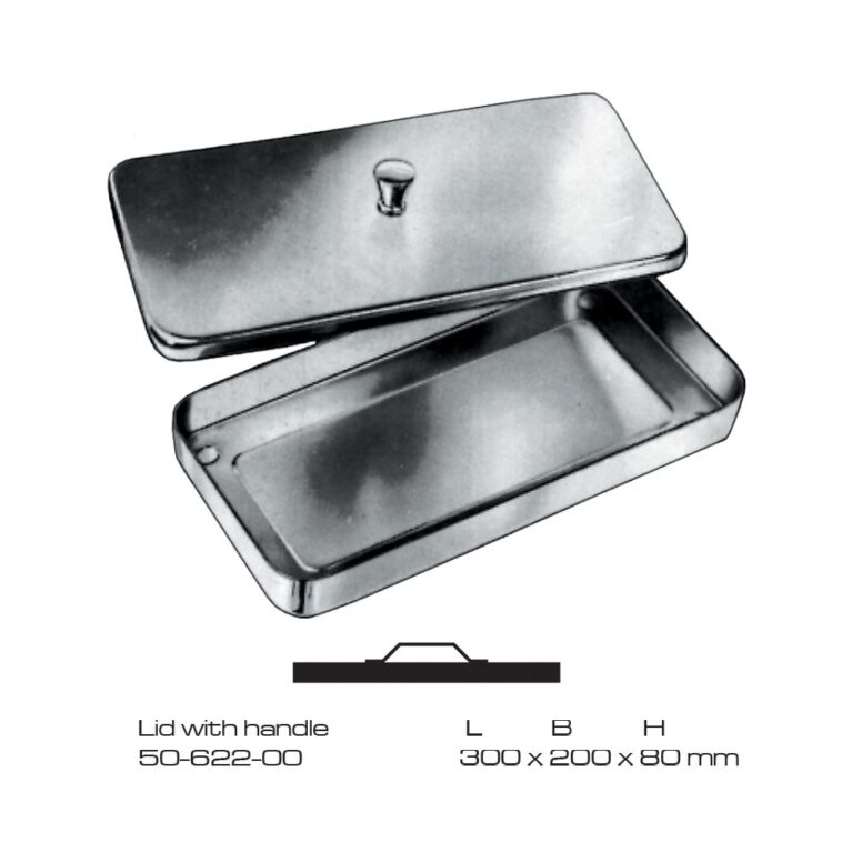 Instruments Boxes Lid with Handle Stainless Steel 300x200x80mm
