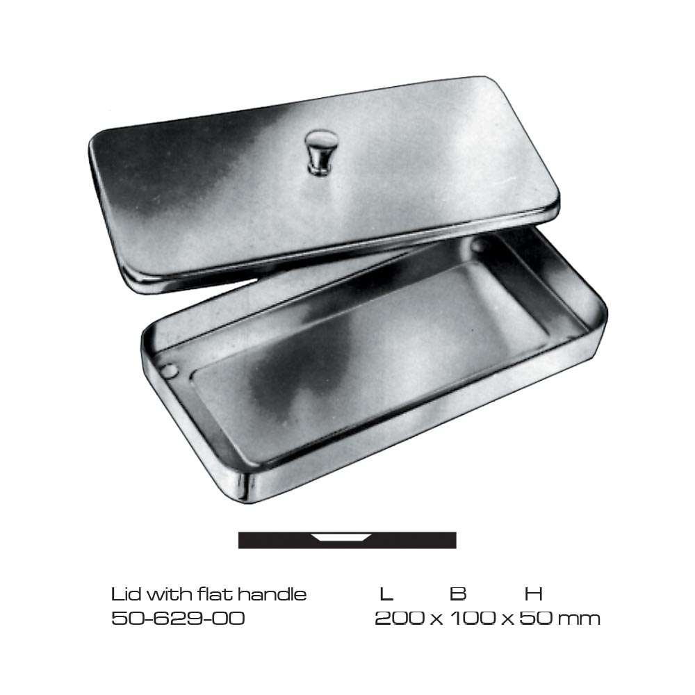 Instruments Boxes Lid with Flat Handle Stainless Steel 200x100x50mm 1 Instruments Boxes Lid with Flat Handle Stainless Steel 200x100x50mm