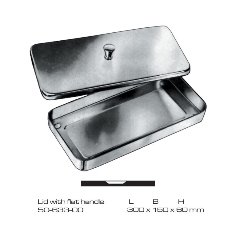 Instruments Boxes Lid with Flat Handle Stainless Steel 300x150x60mm